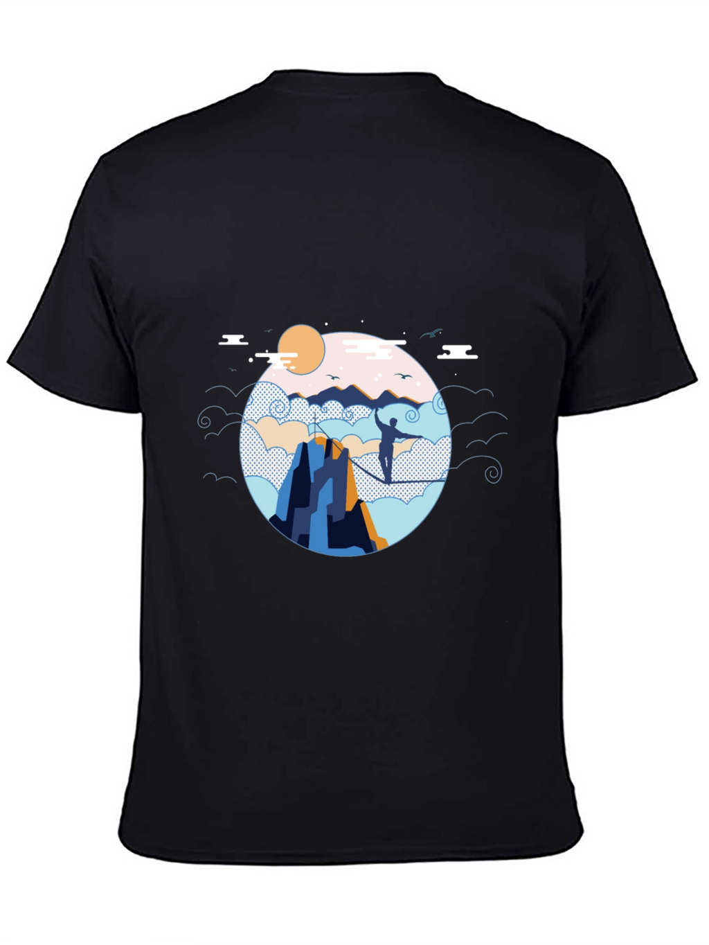 Mountain Walker Black T-Shirt Adventure Graphic Tee