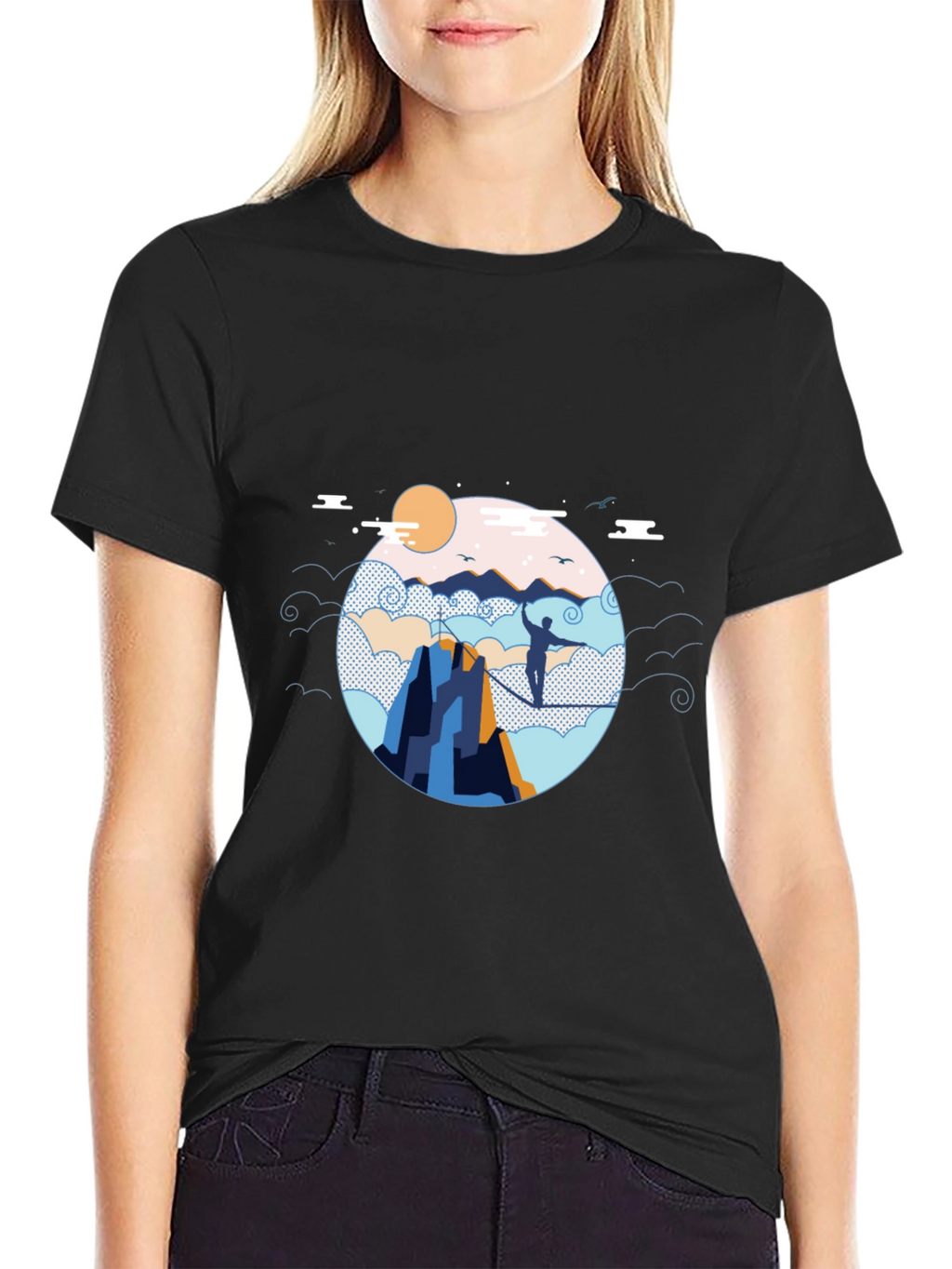 Mountain Walker Black T-Shirt Adventure Graphic Tee