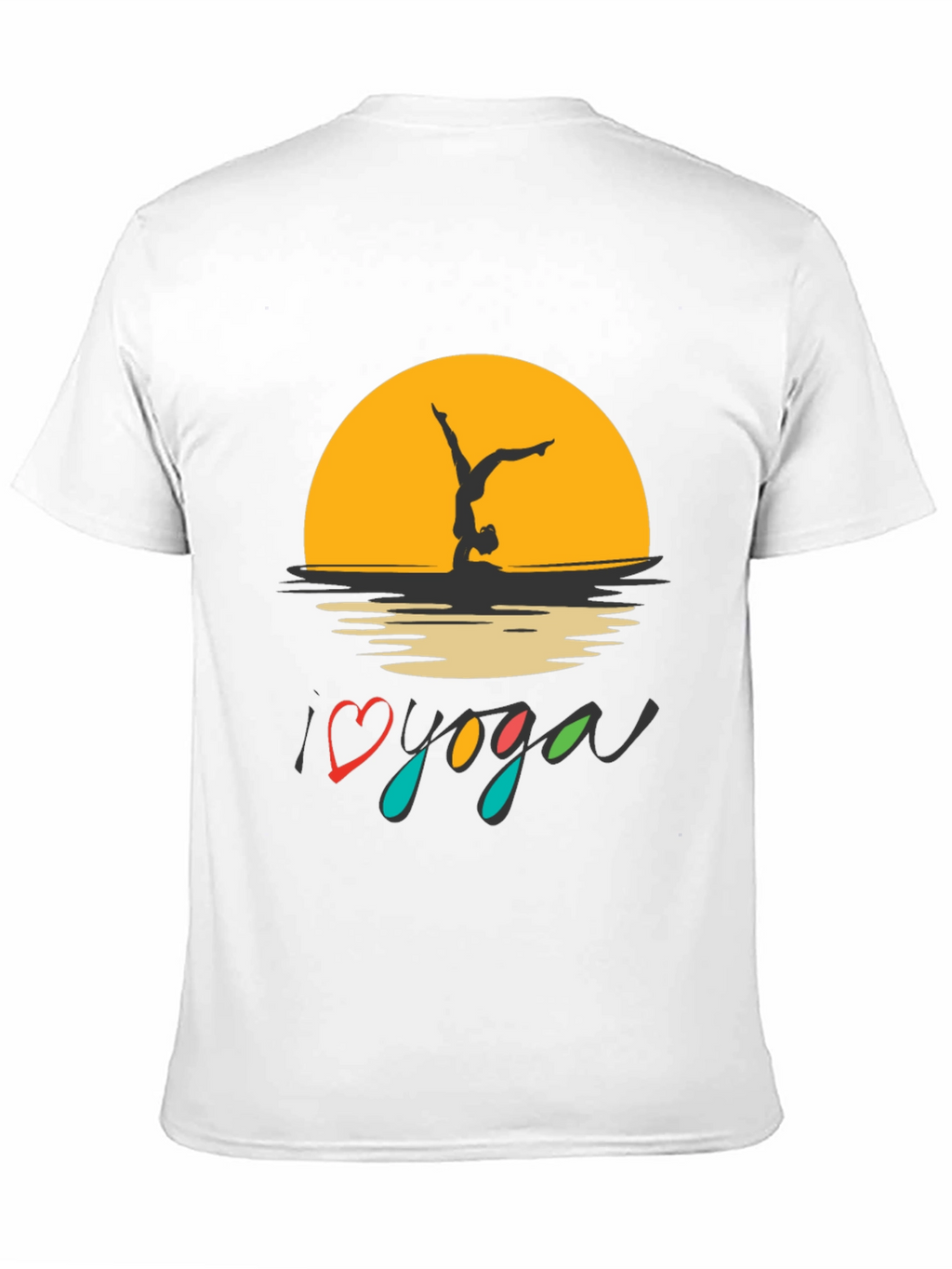I Love Yoga Black Graphic Tee