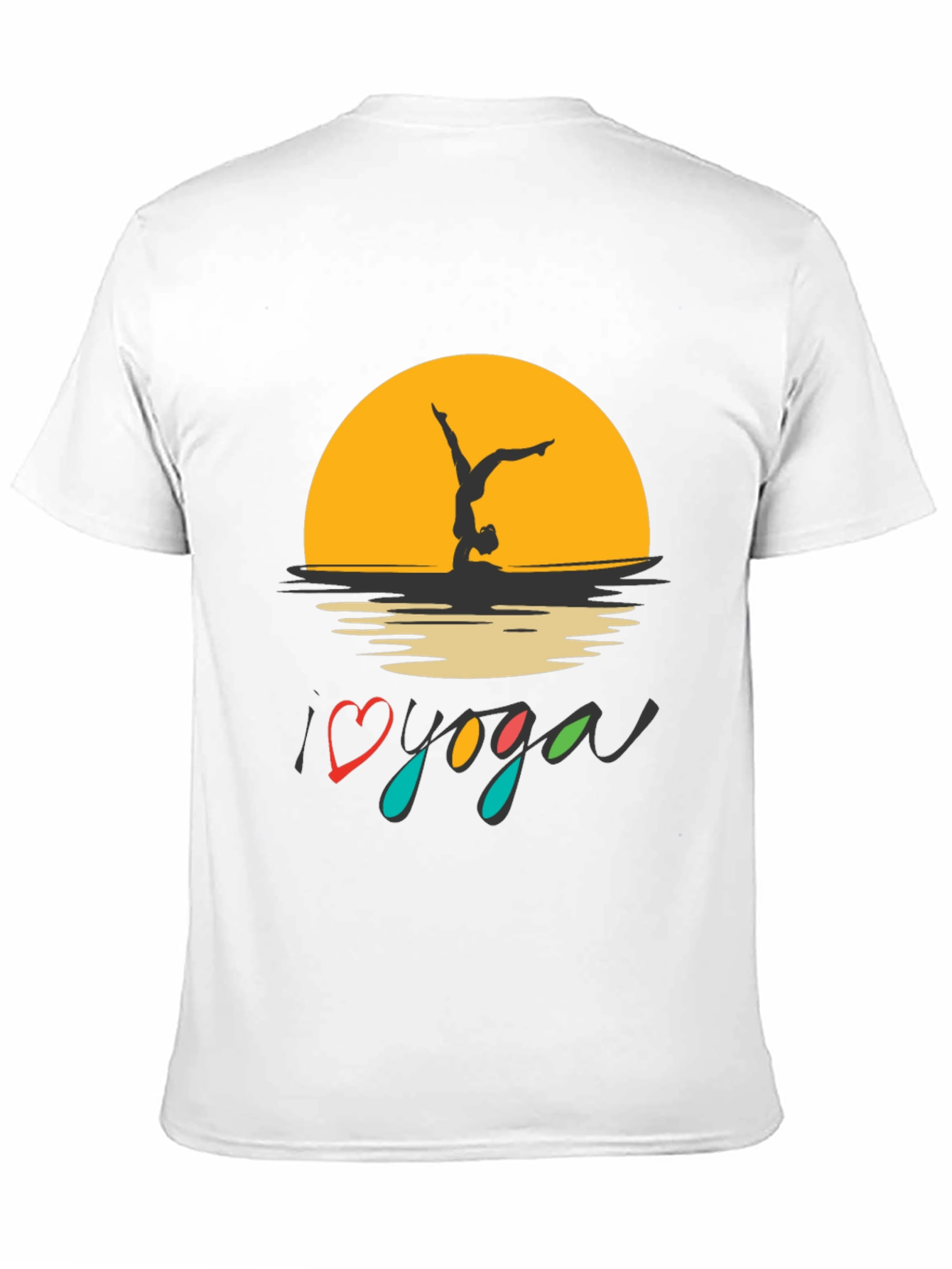 I Love Yoga Black Graphic Tee
