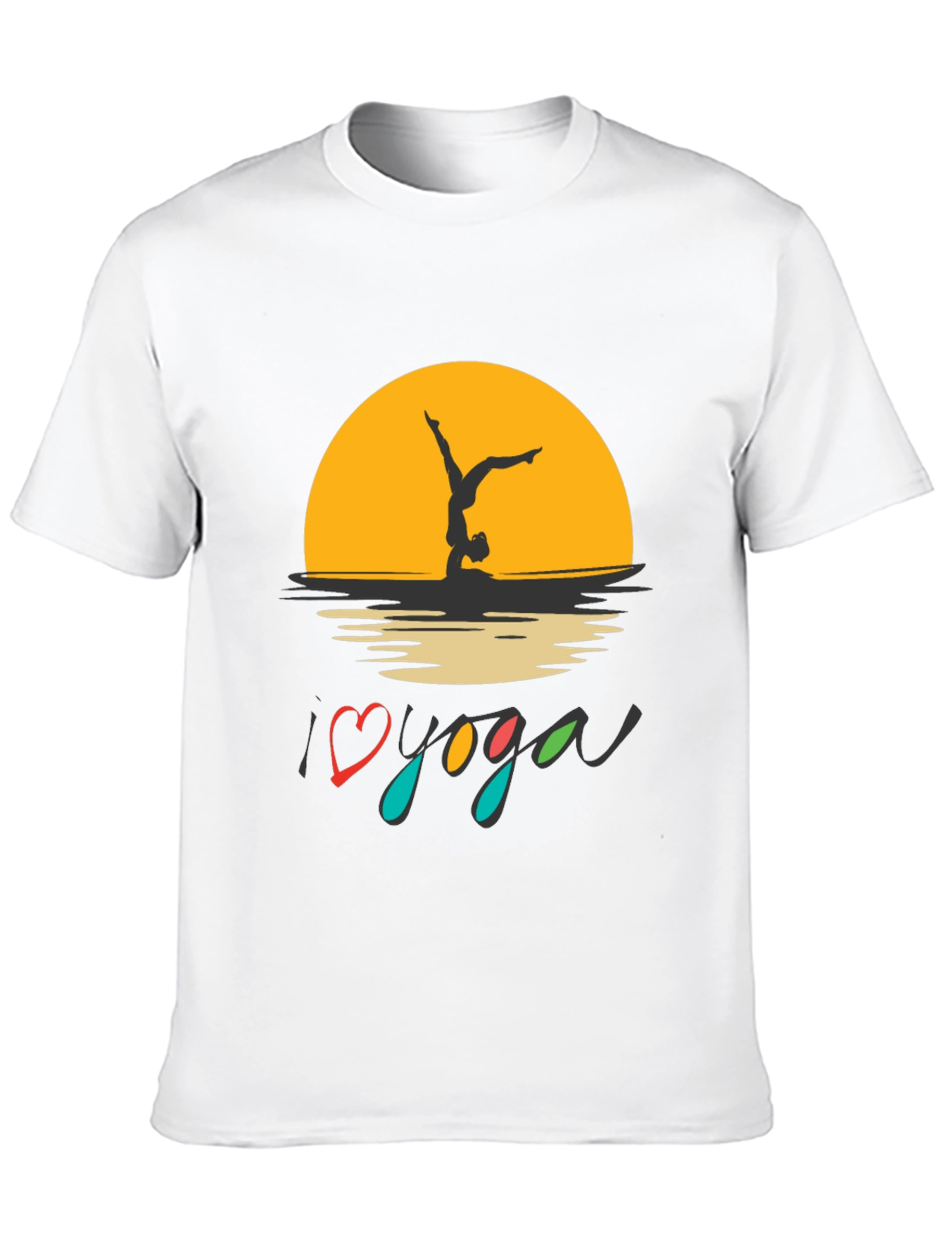 I Love Yoga Black Graphic Tee