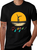 I Love Yoga Black Graphic Tee