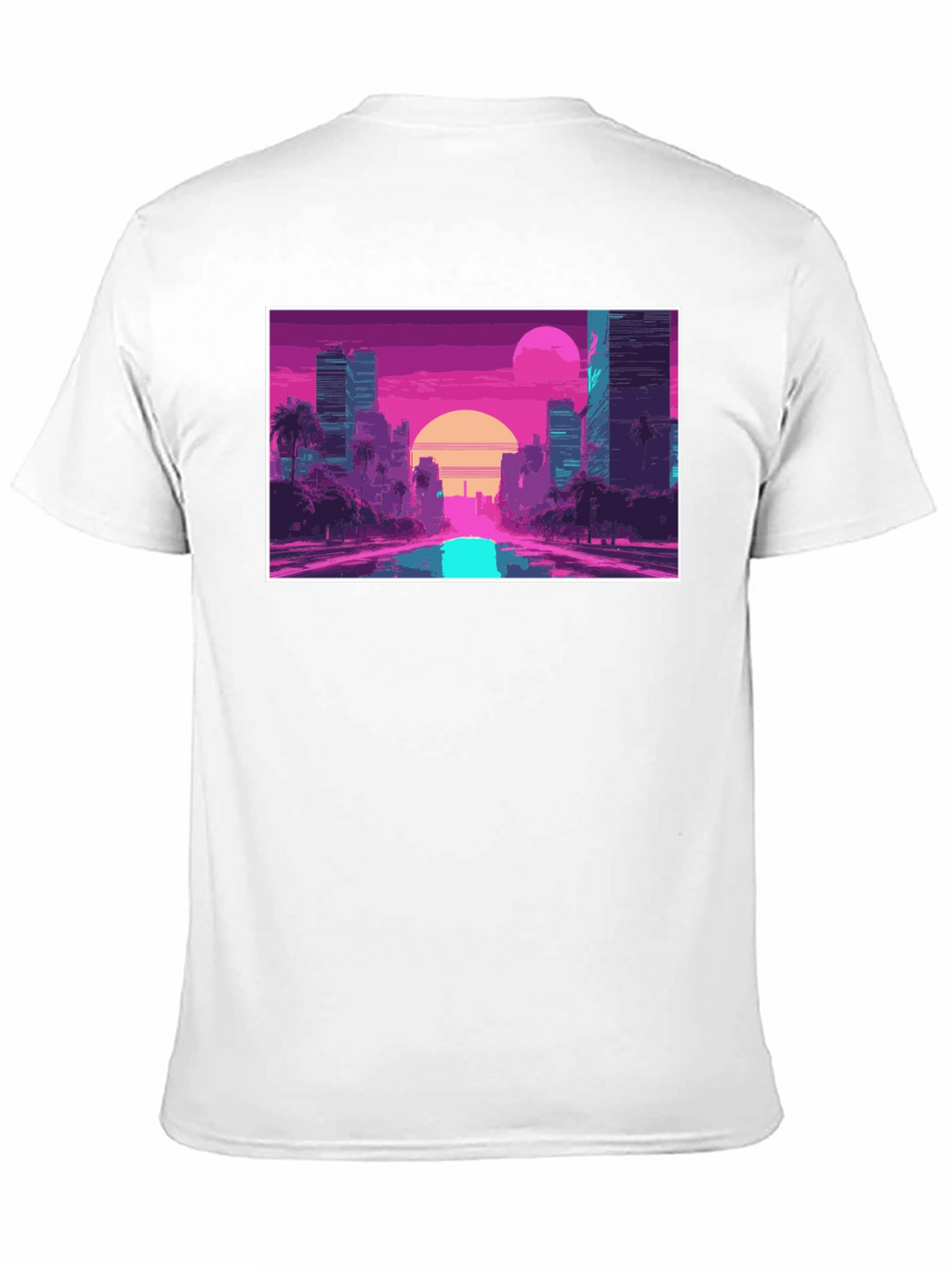 Retro Sunset Cityscape Graphic T-Shirt