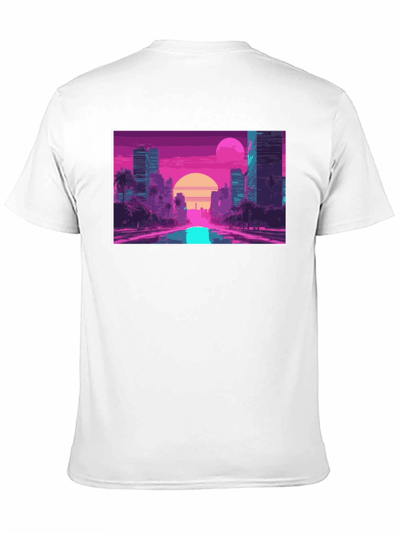 Retro Sunset Cityscape Graphic T-Shirt