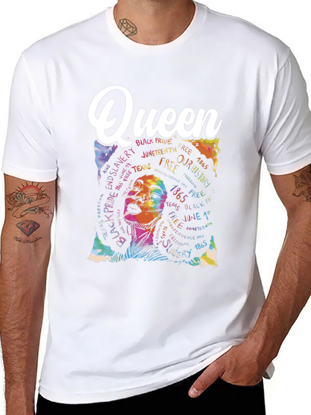 Black Queen Juneteenth Pride Graphic T-Shirt