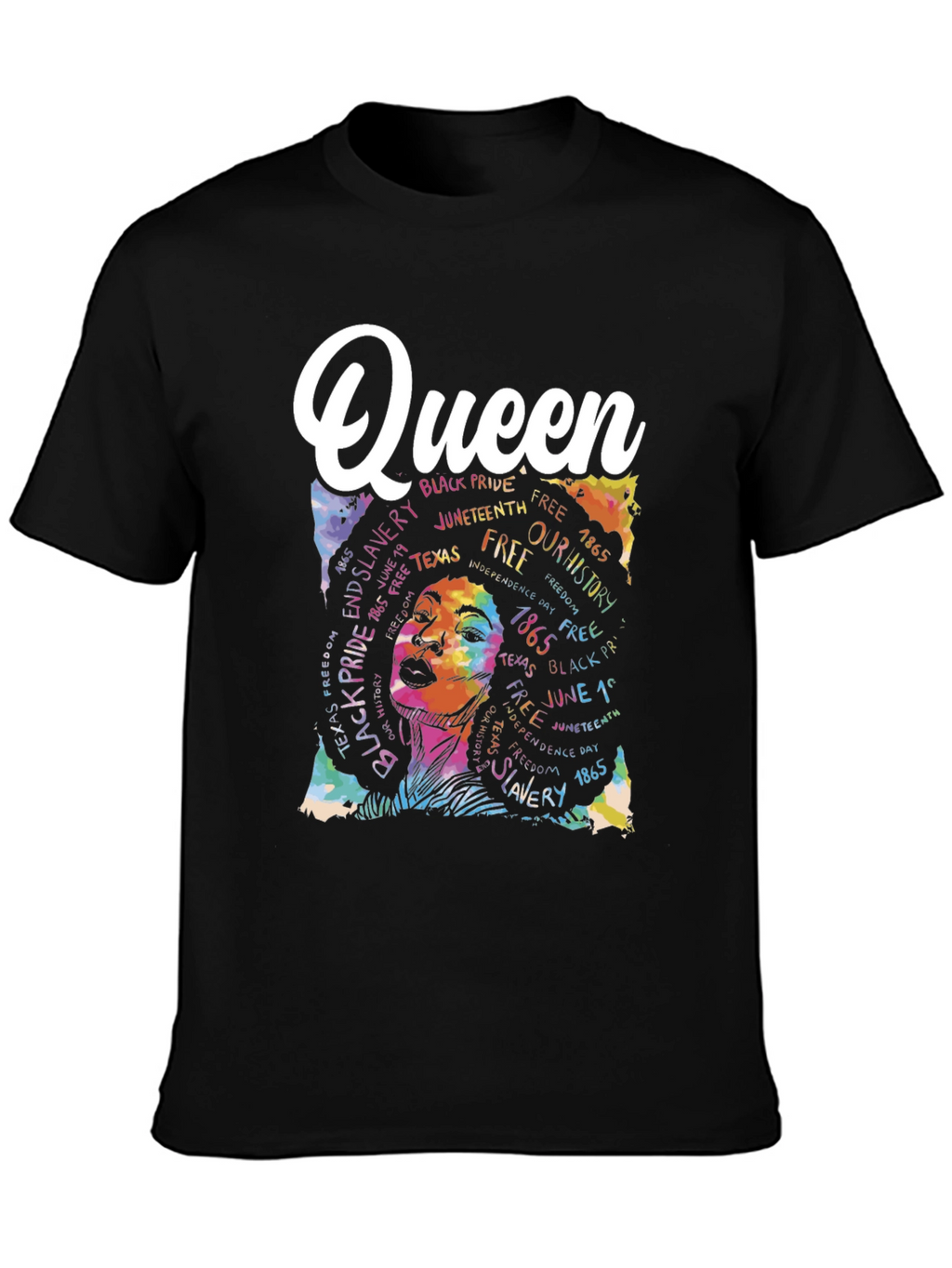 Black Queen Juneteenth Pride Graphic T-Shirt
