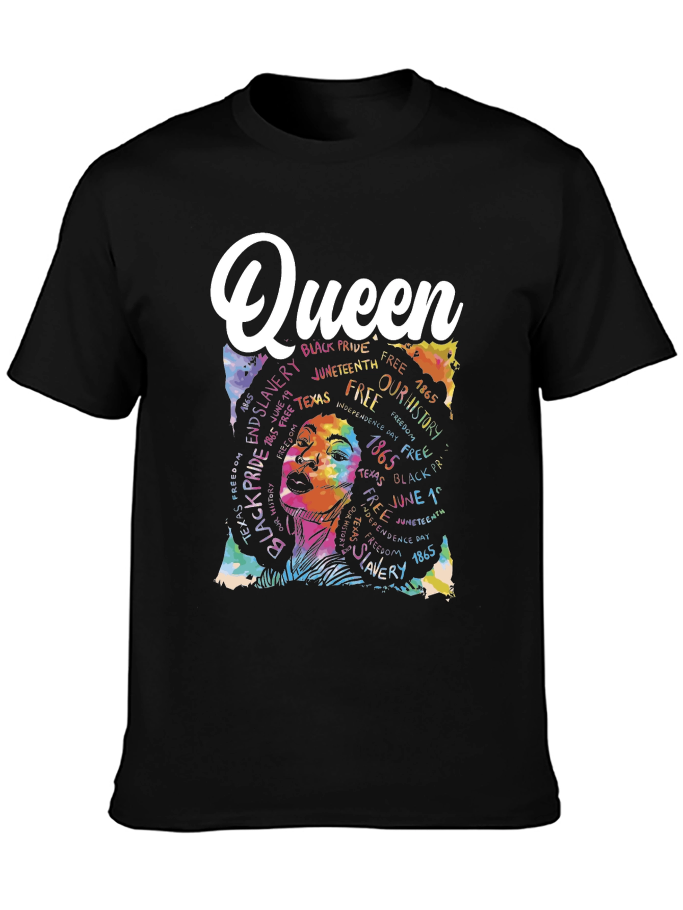 Black Queen Juneteenth Pride Graphic T-Shirt