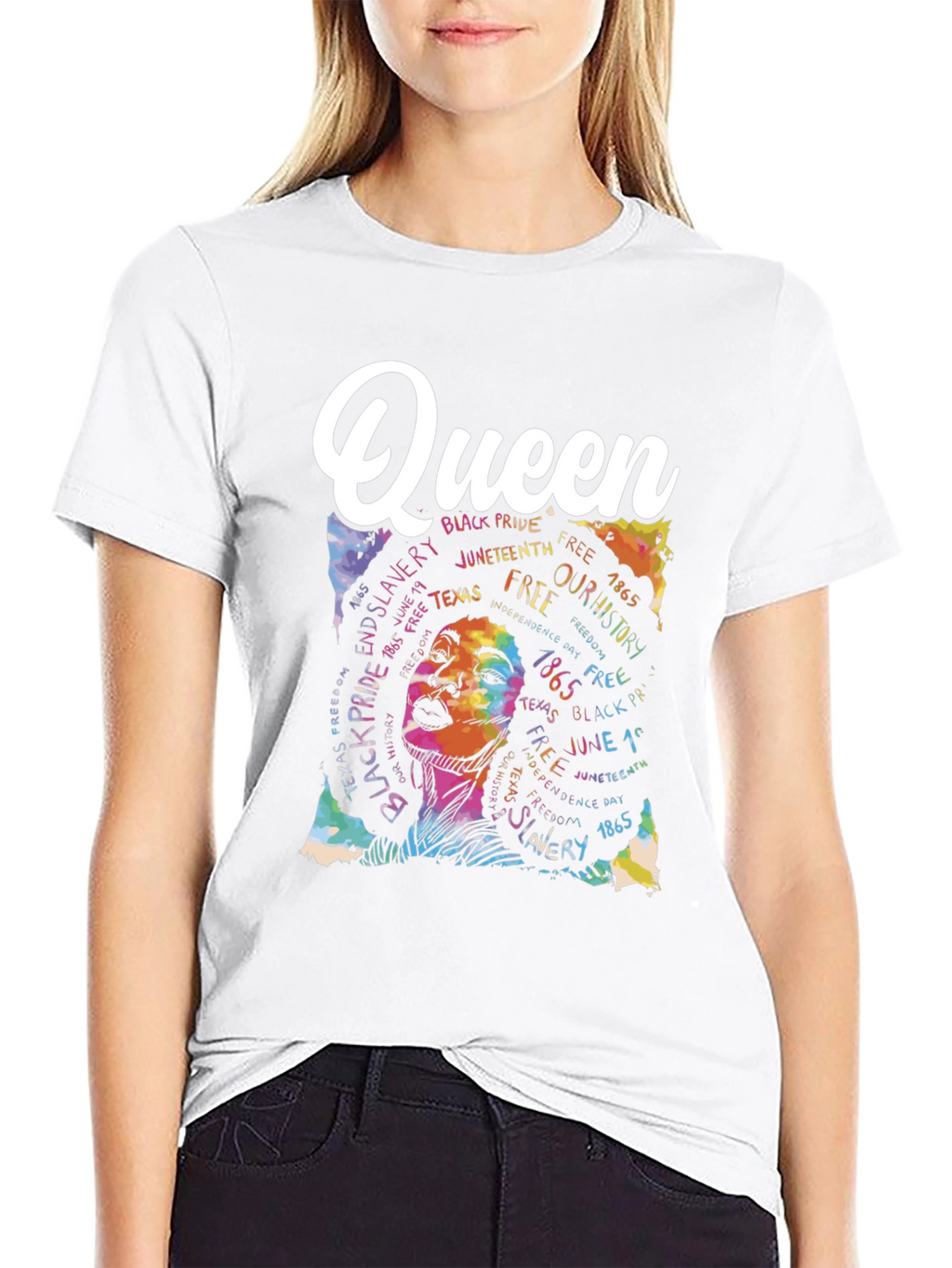Black Queen Juneteenth Pride Graphic T-Shirt
