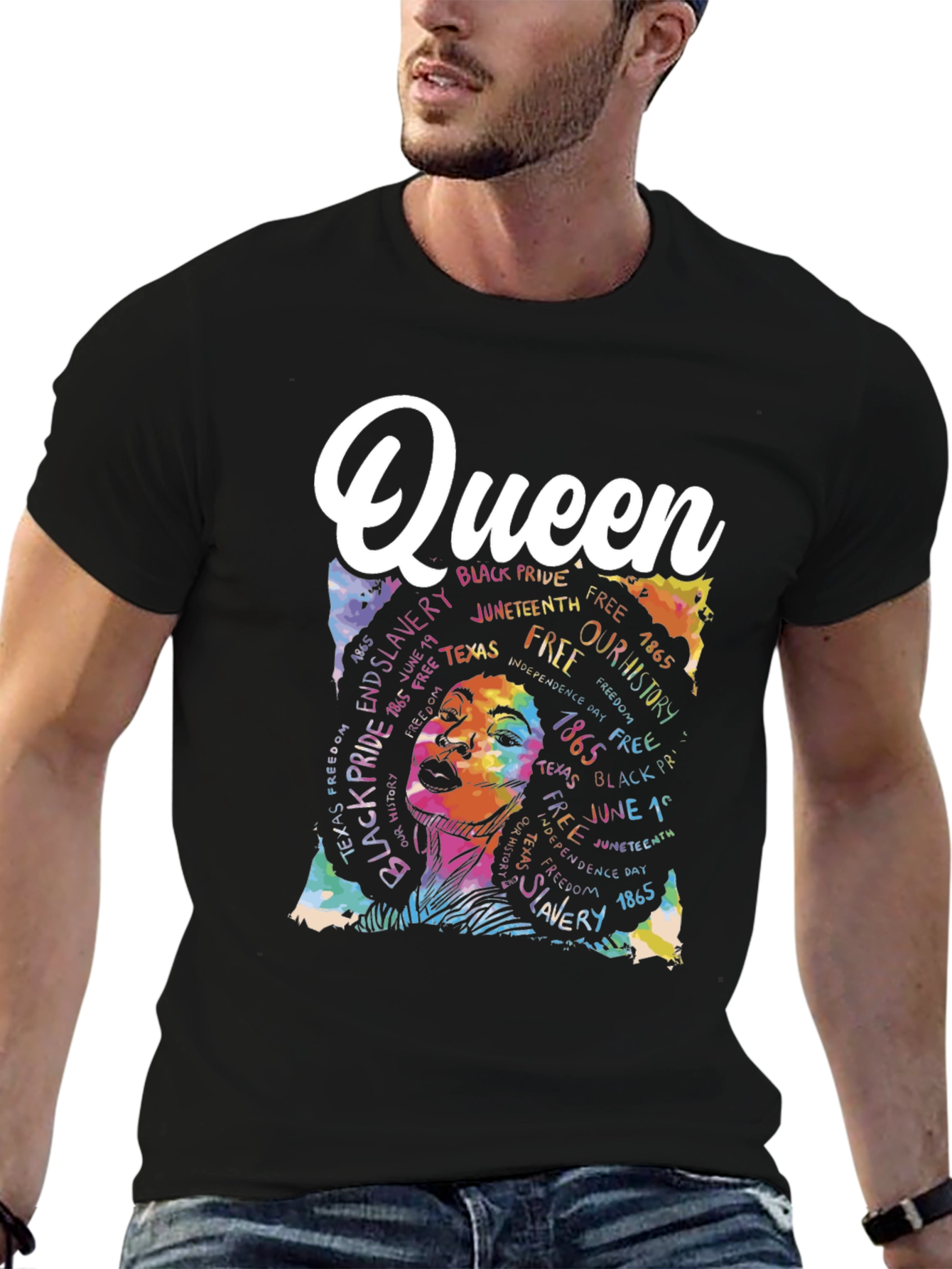 Black Queen Juneteenth Pride Graphic T-Shirt
