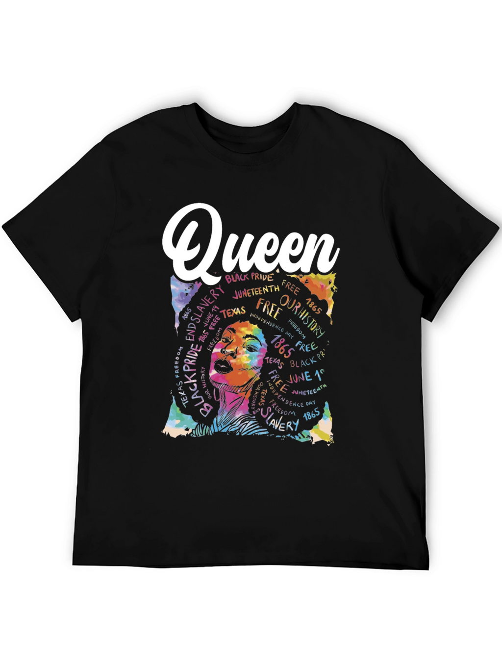 Black Queen Juneteenth Pride Graphic T-Shirt
