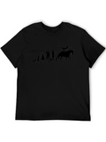 Evolution of Equestrian T-Shirt - Black