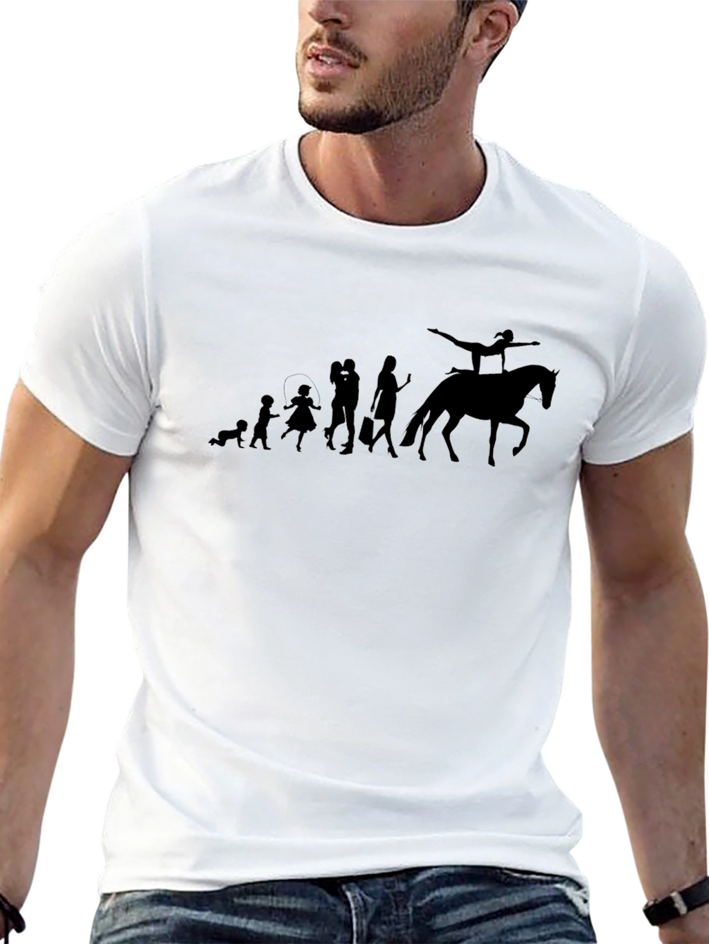 Evolution of Equestrian T-Shirt - Black
