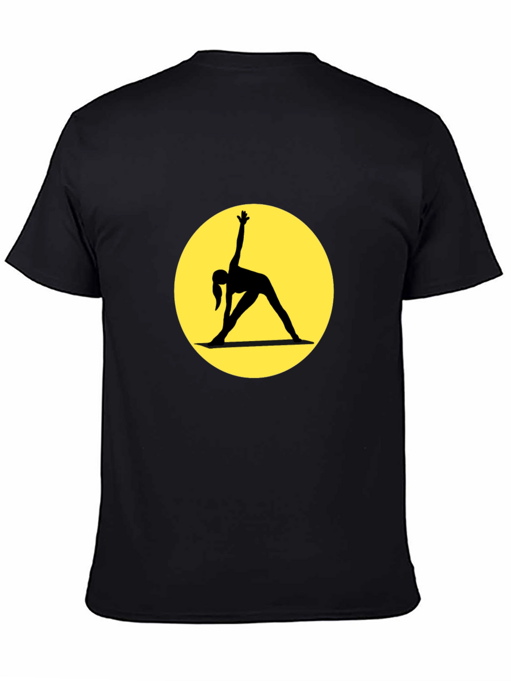 Yoga Pose Graphic Black T-Shirt