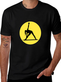 Yoga Pose Graphic Black T-Shirt