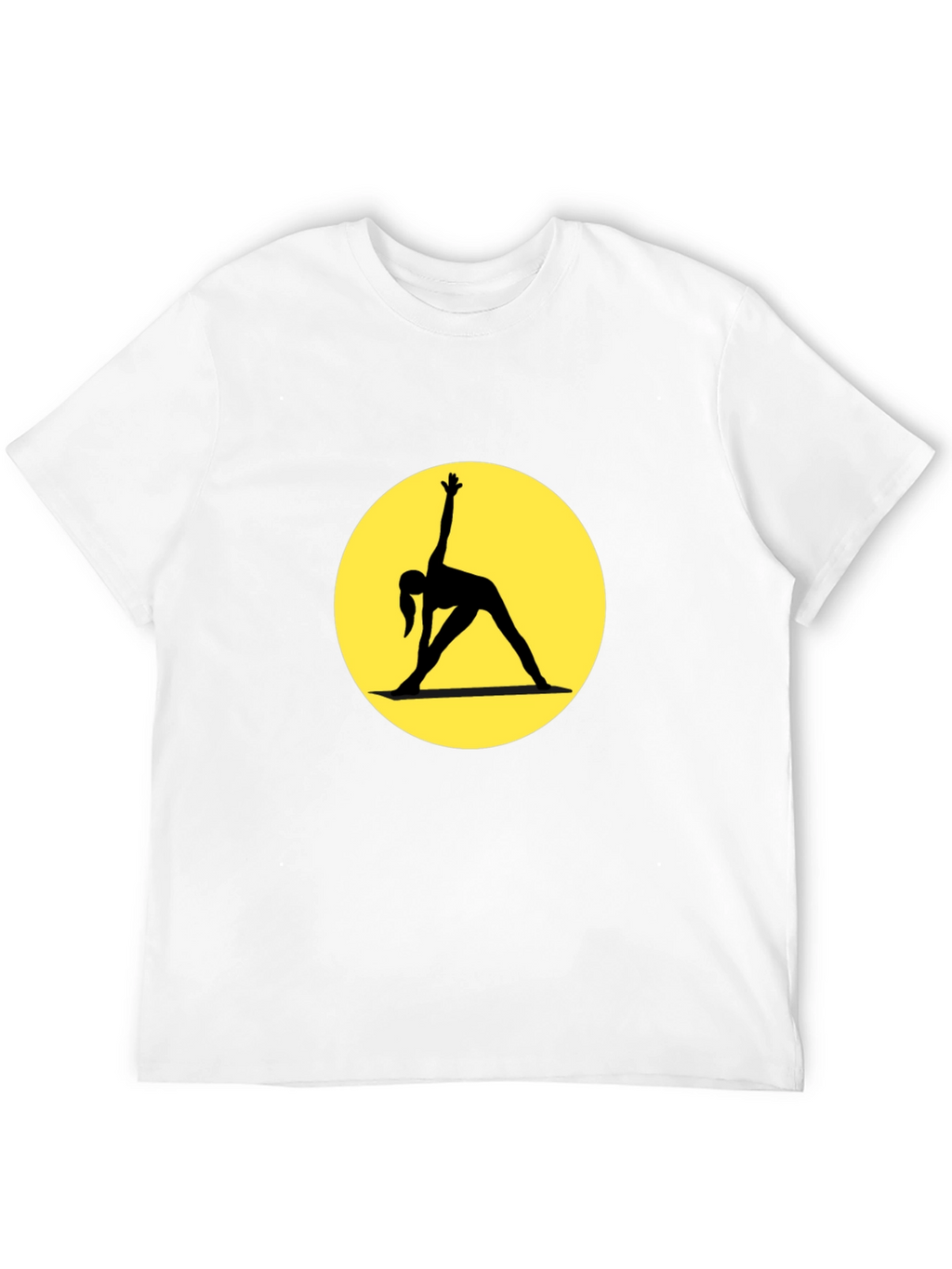 Yoga Pose Graphic Black T-Shirt