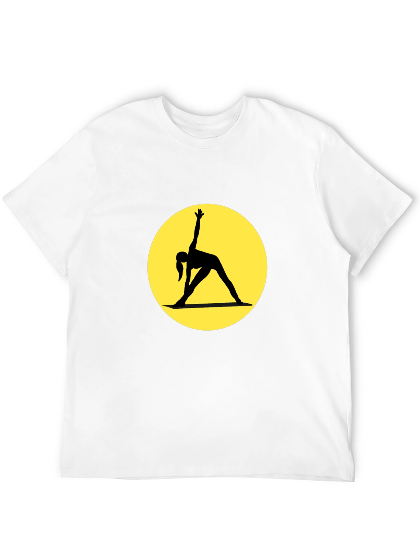 Yoga Pose Graphic Black T-Shirt