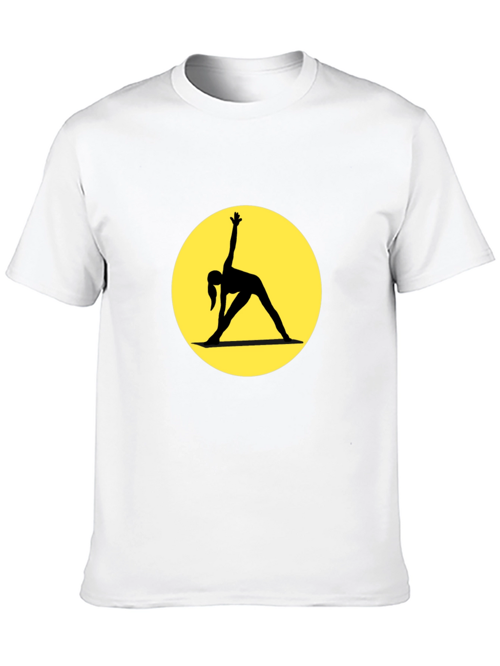 Yoga Pose Graphic Black T-Shirt