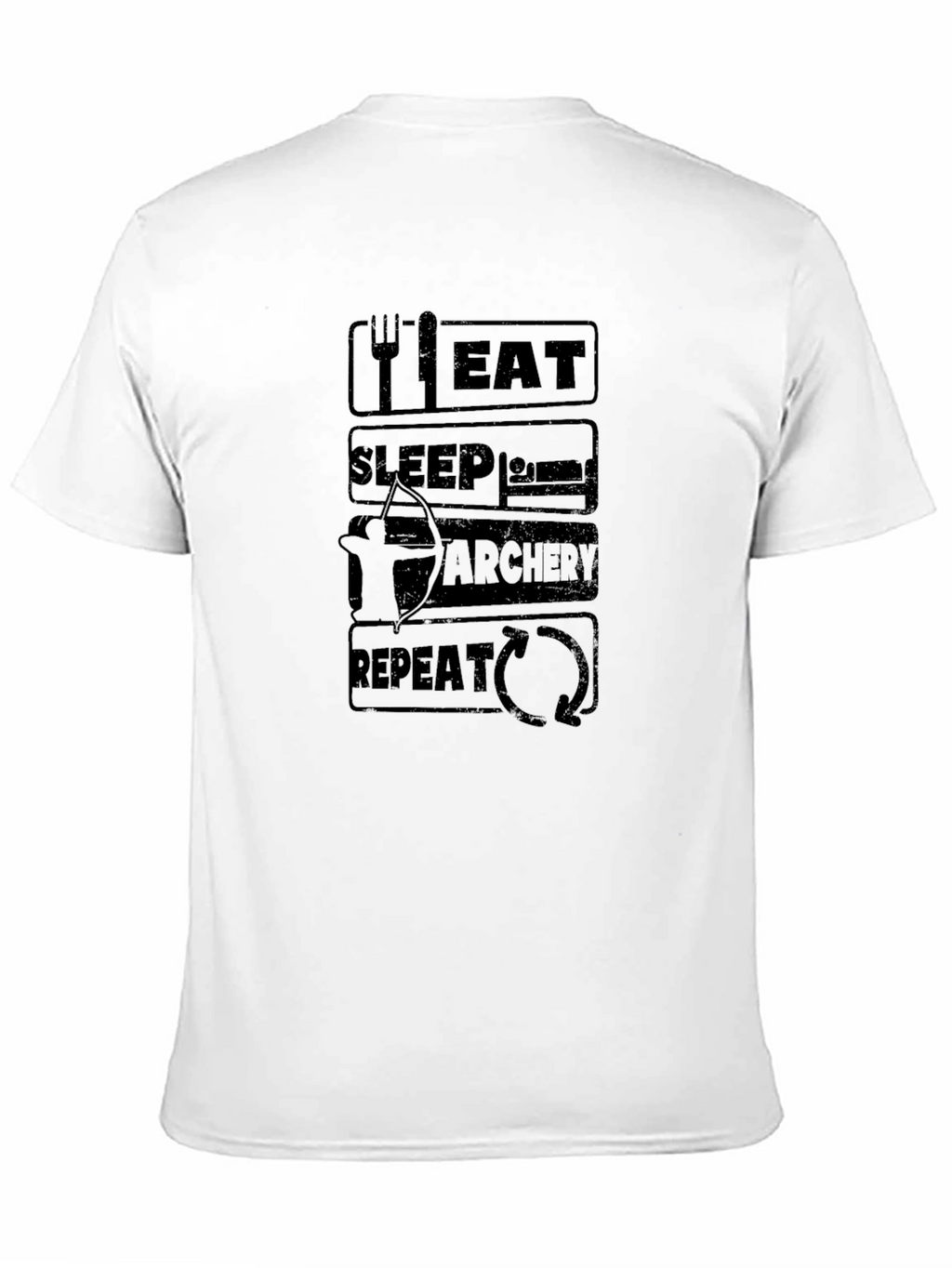 Eat Sleep Archery Repeat Black T-Shirt
