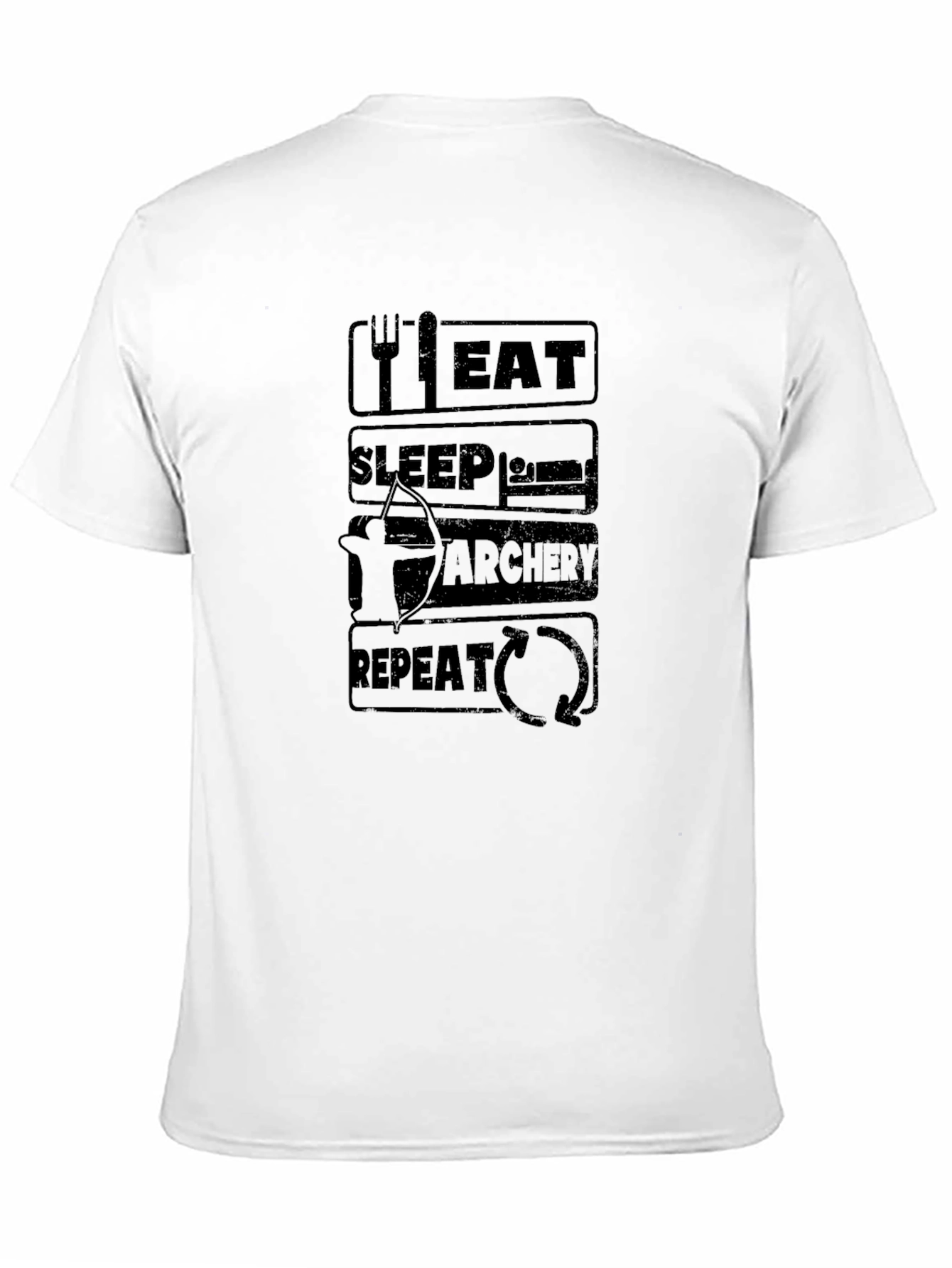 Eat Sleep Archery Repeat Black T-Shirt