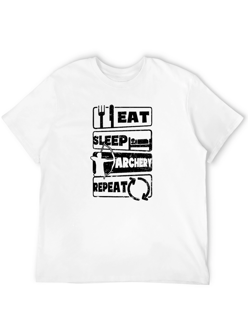 Eat Sleep Archery Repeat Black T-Shirt