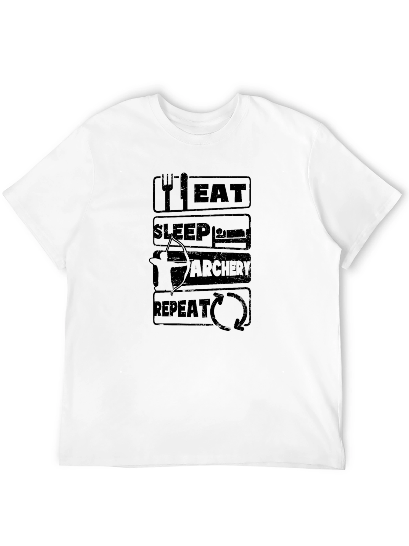Eat Sleep Archery Repeat Black T-Shirt