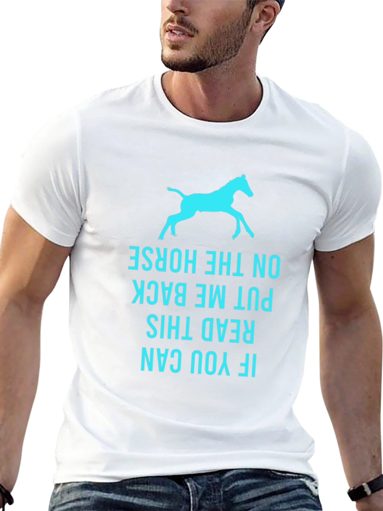 Funny Horse T-Shirt - Read This Back