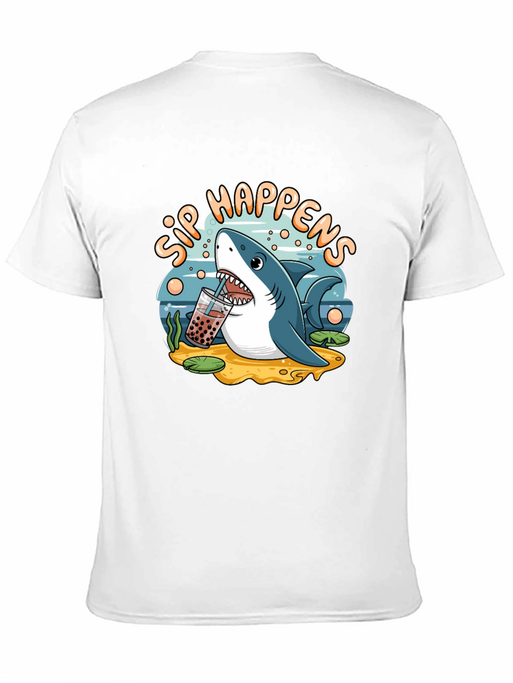 Sip Happens Shark T-Shirt - Bubble Tea Lover Tee