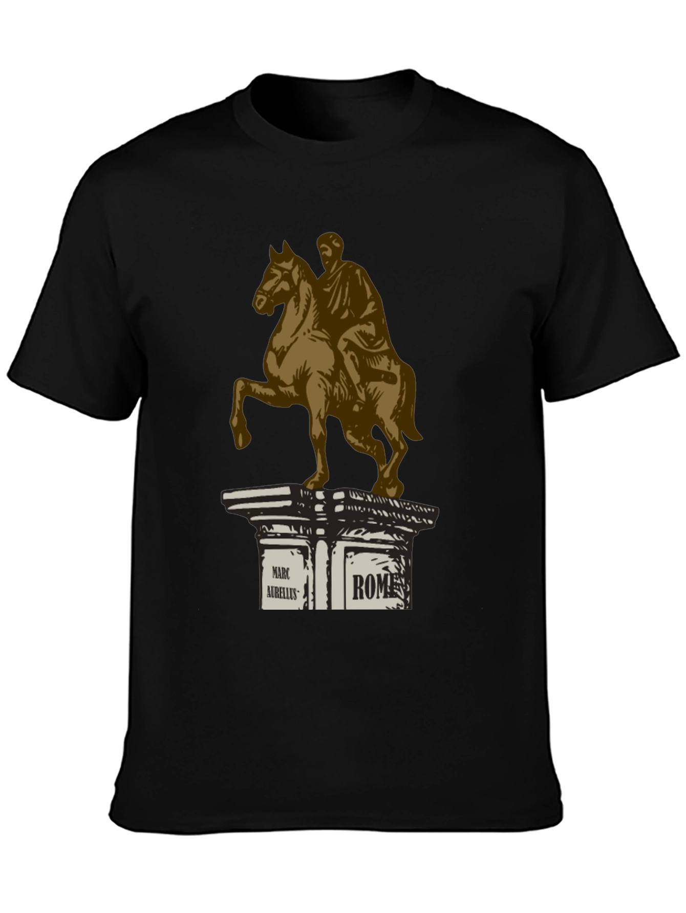 Marcus Aurelius Rome T-Shirt - Classic Equestrian Statue Design