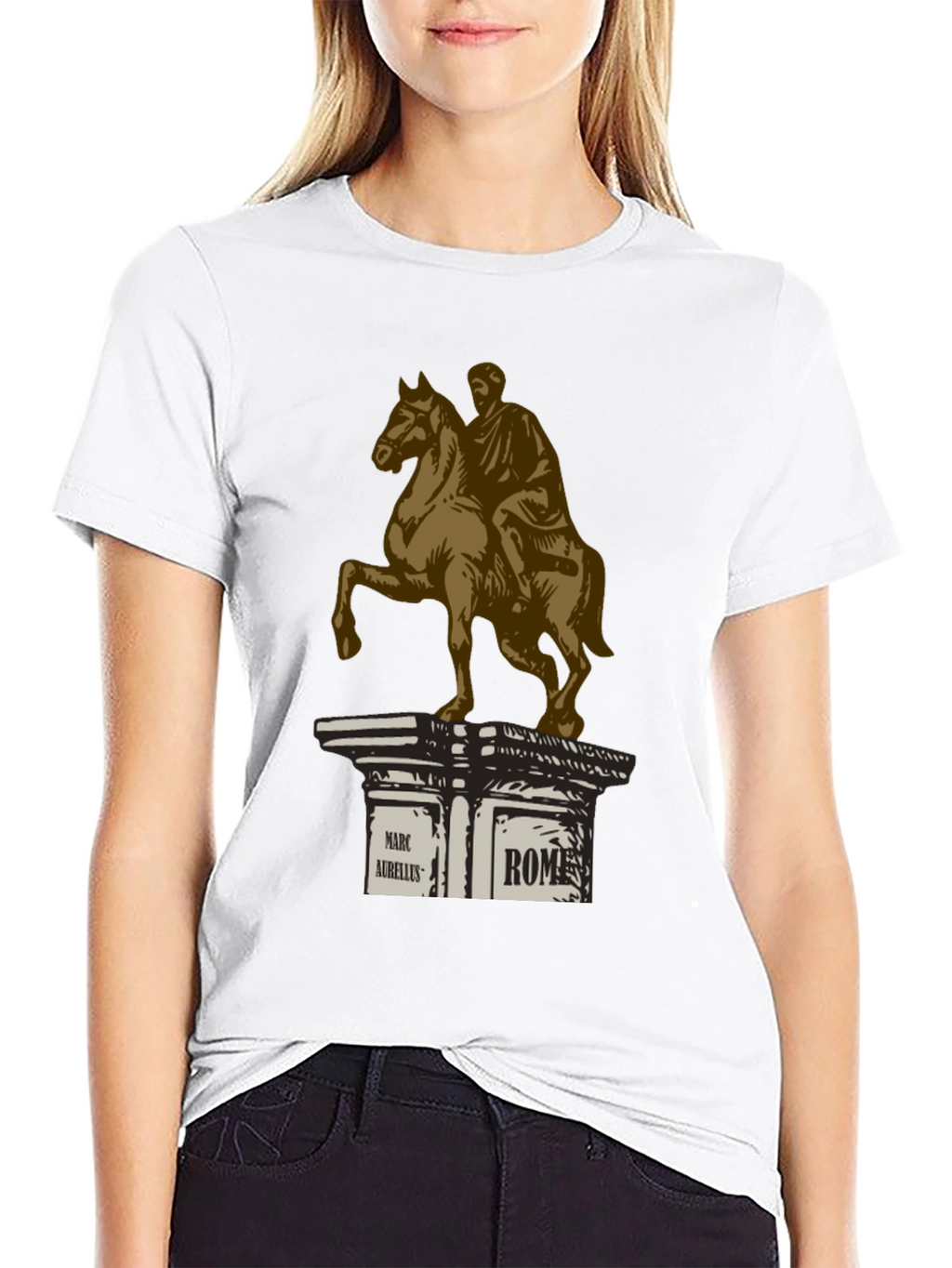 Marcus Aurelius Rome T-Shirt - Classic Equestrian Statue Design