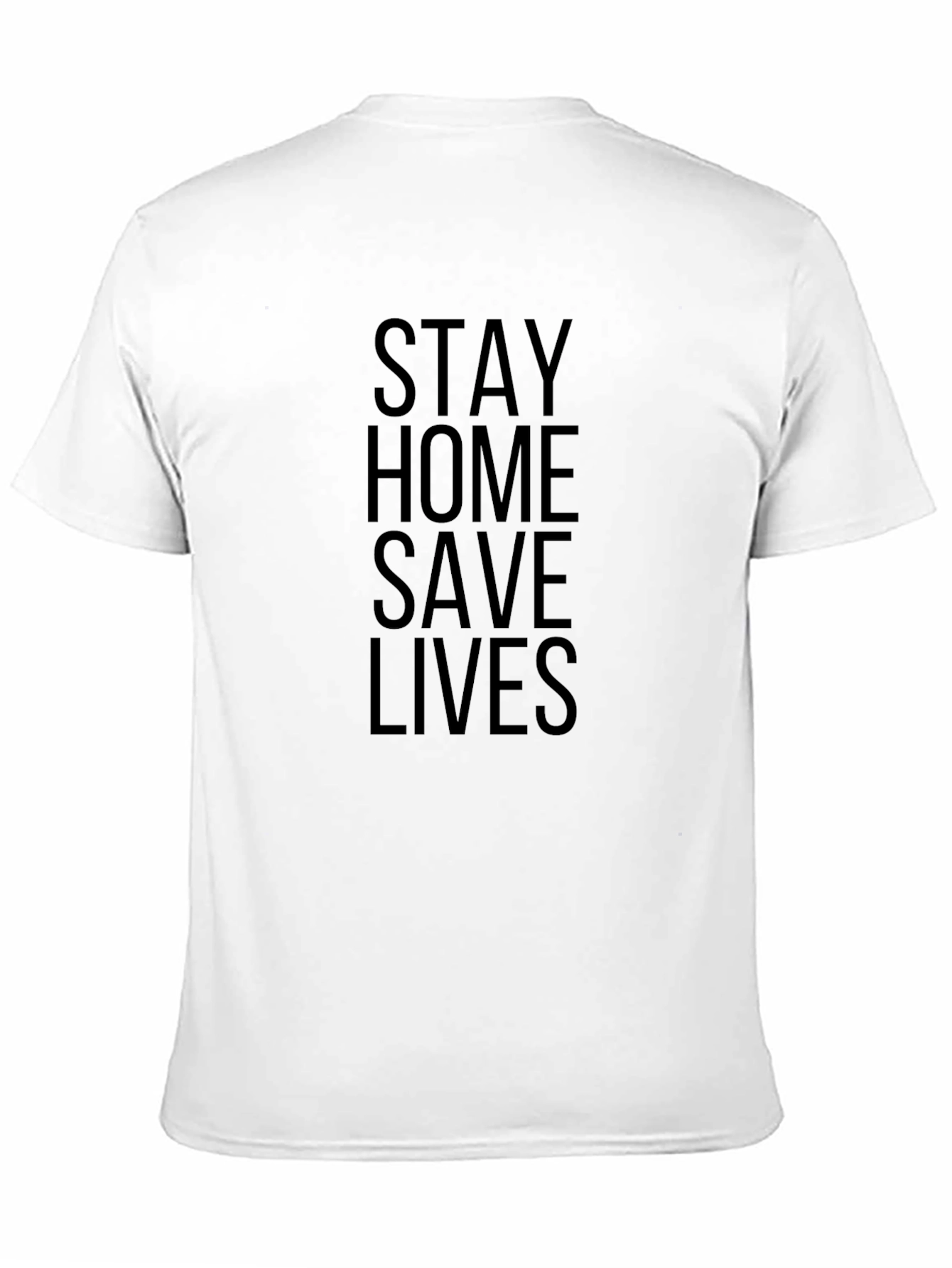 Stay Home Save Lives Graphic Tee - Black