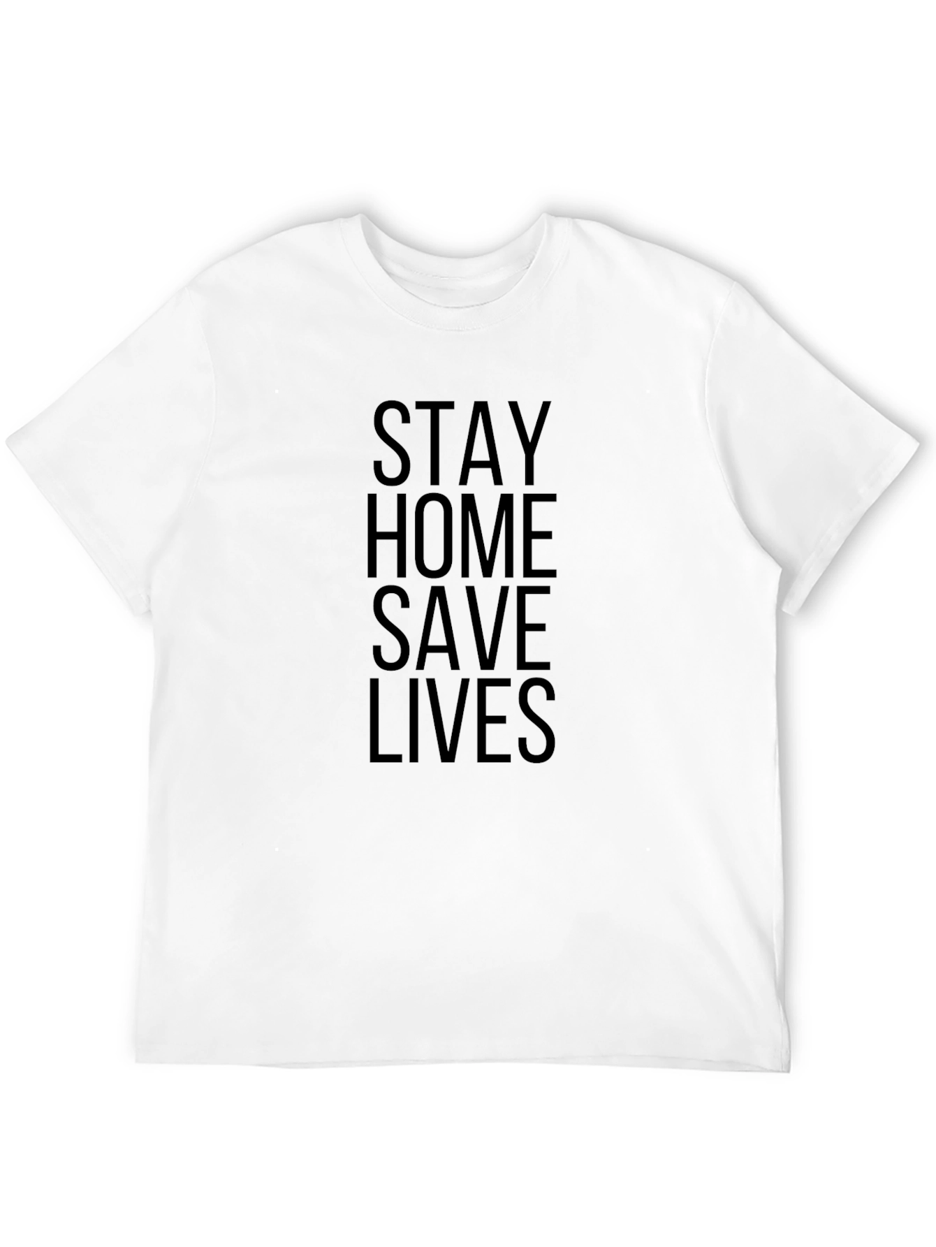 Stay Home Save Lives Graphic Tee - Black