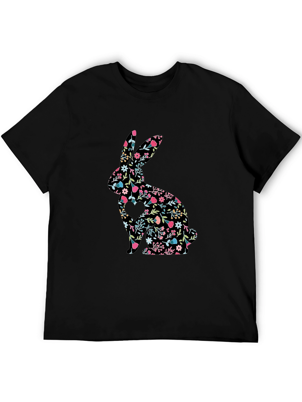 Floral Bunny T-Shirt - Cute Easter Tee