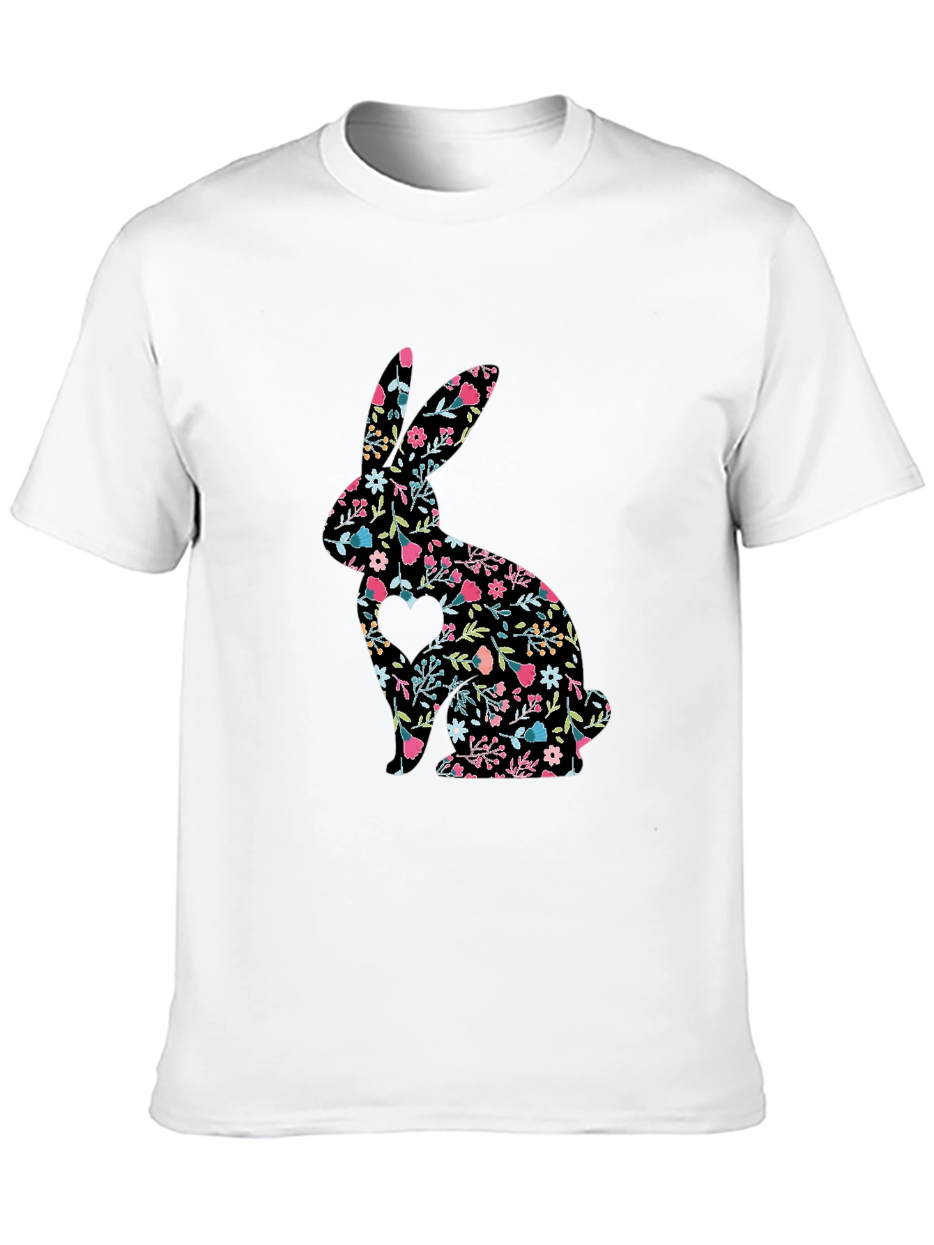 Floral Bunny T-Shirt - Cute Easter Tee