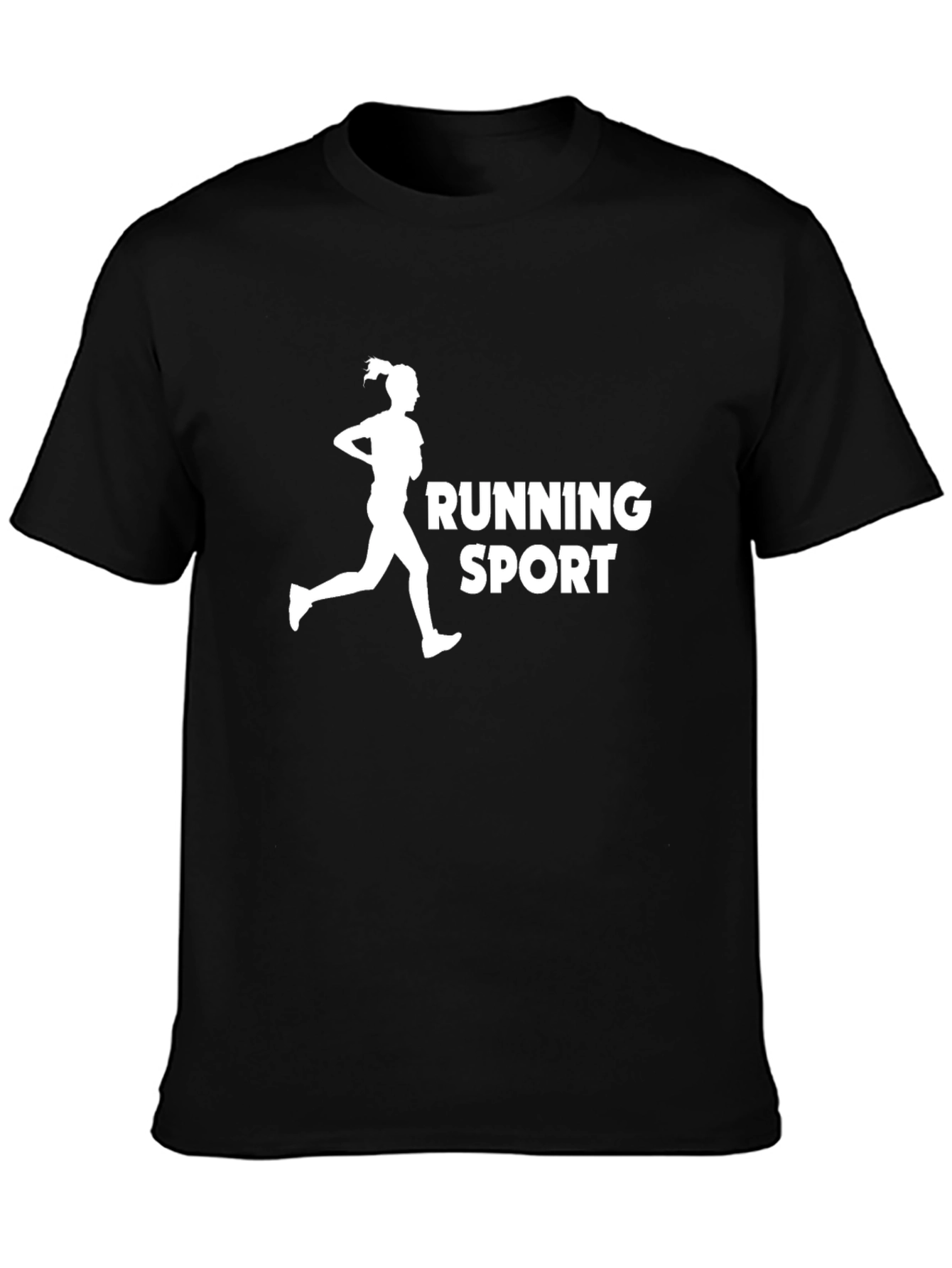 Running Sport Graphic Tee - Black