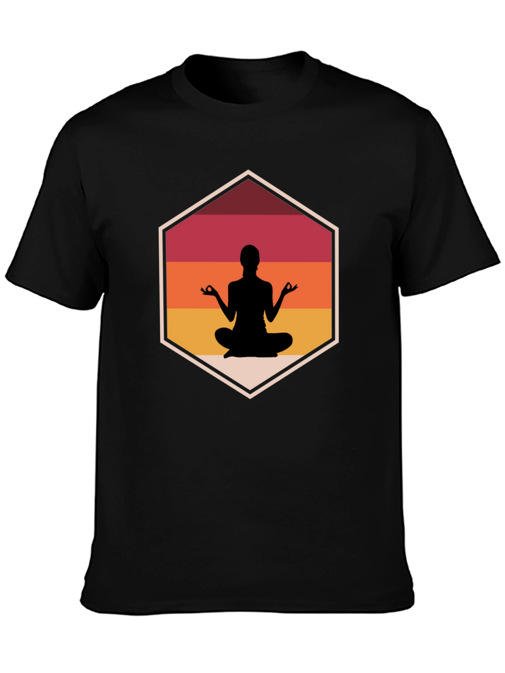 Zen Meditation Black T-Shirt