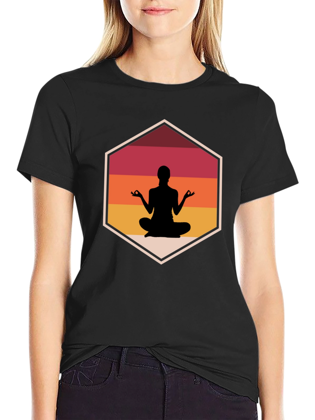 Zen Meditation Black T-Shirt