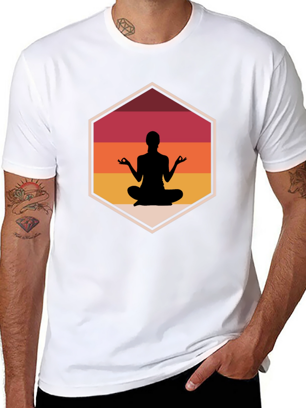 Zen Meditation Black T-Shirt