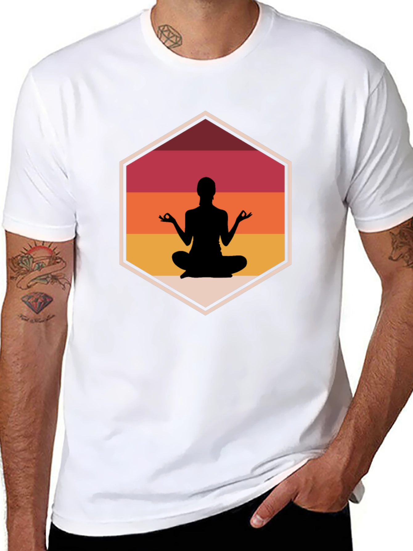 Zen Meditation Black T-Shirt