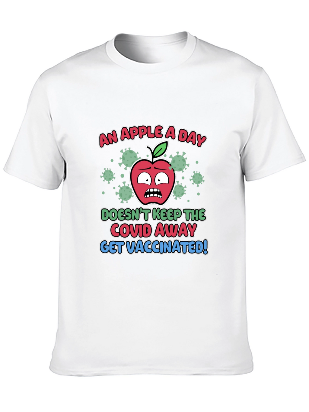 Get Vaccinated Apple Graphic T-Shirt