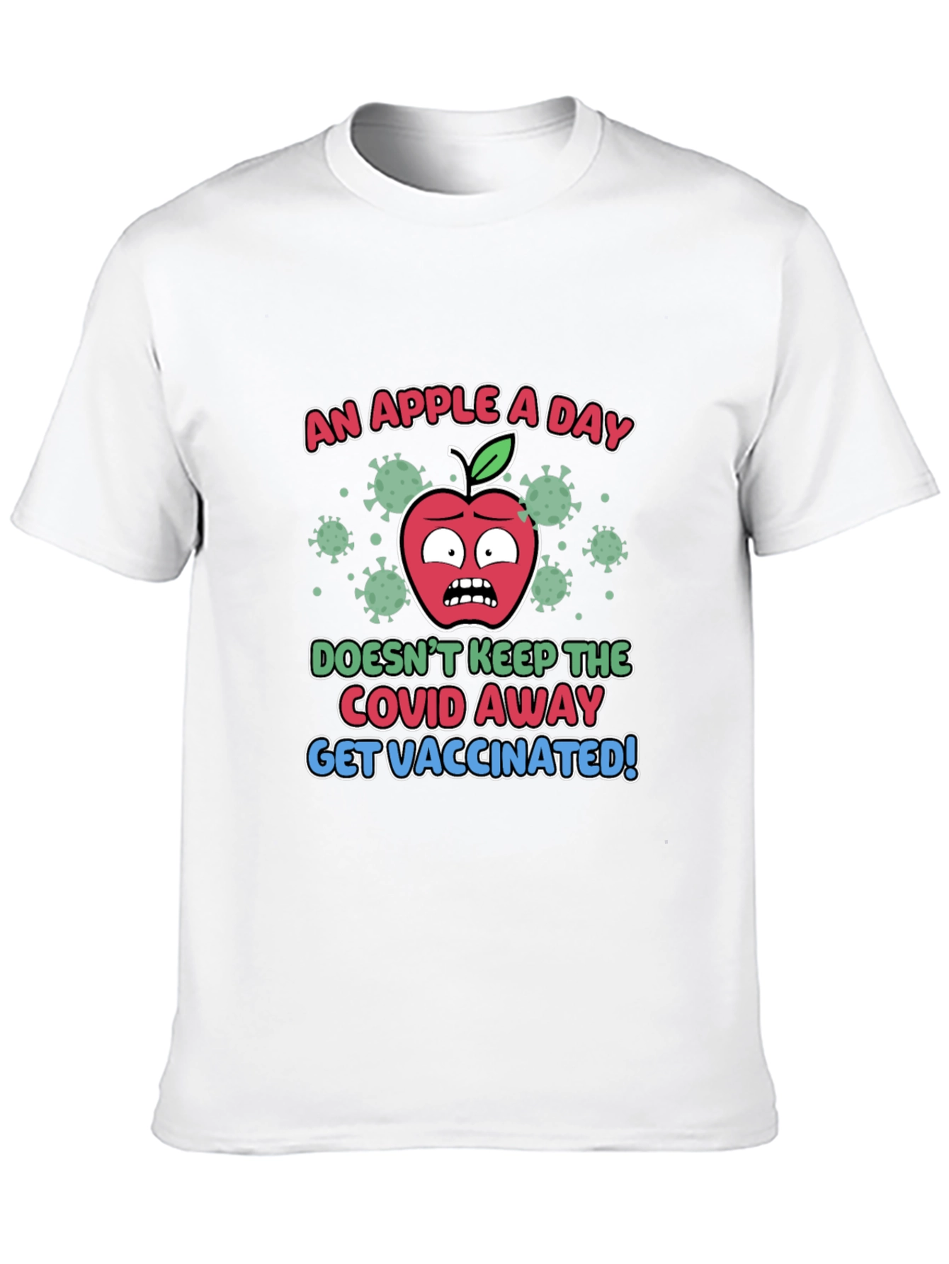 Get Vaccinated Apple Graphic T-Shirt