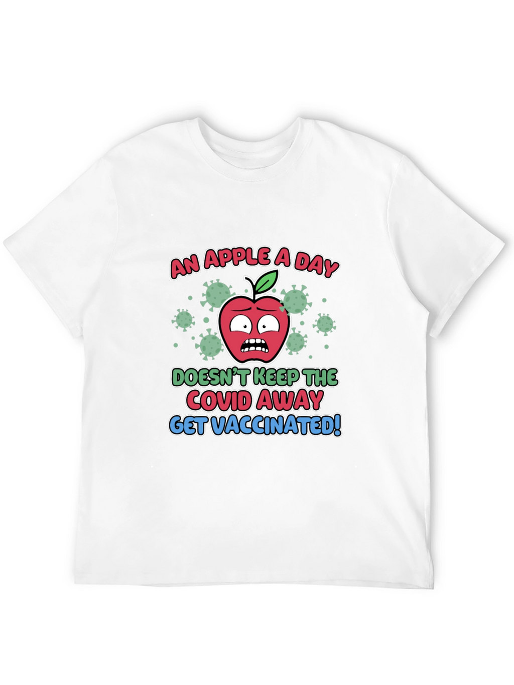 Get Vaccinated Apple Graphic T-Shirt