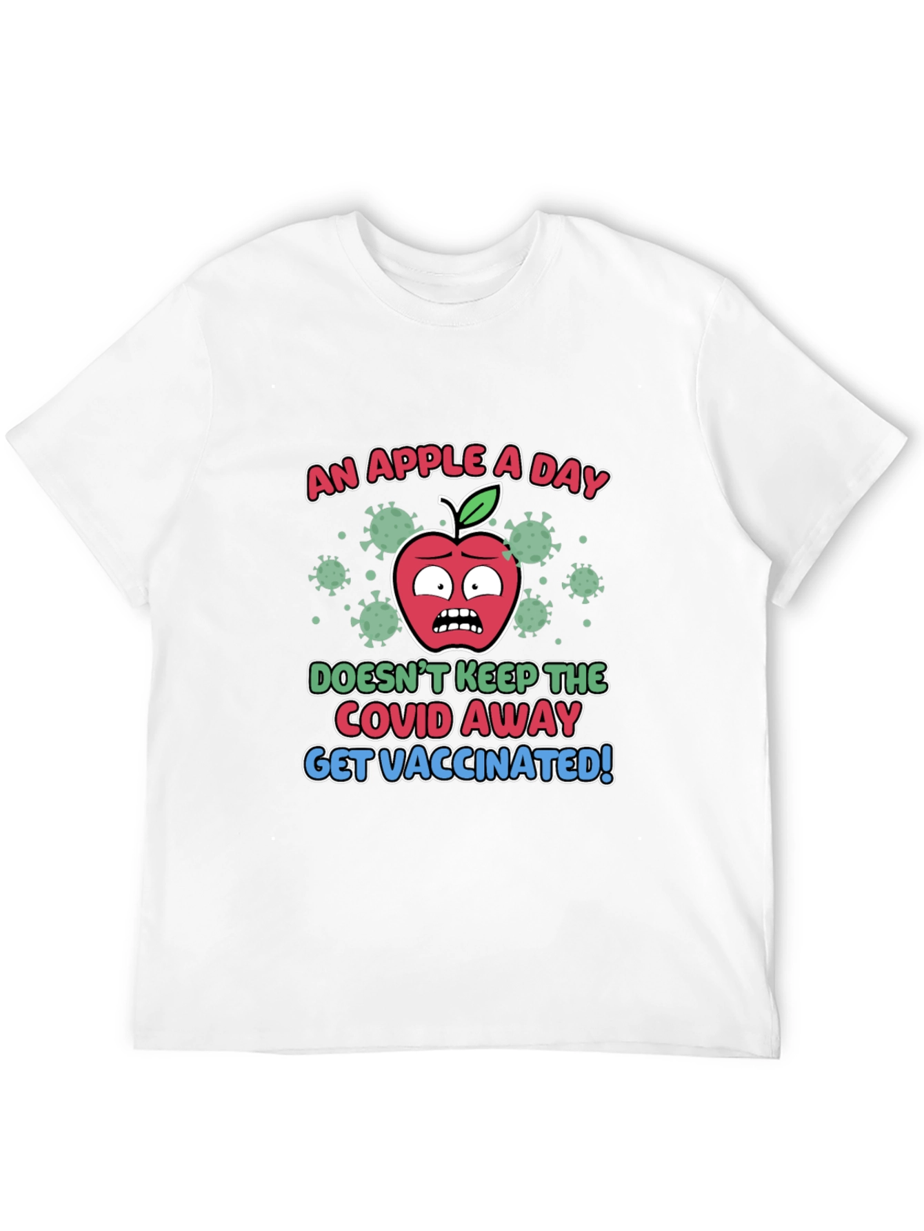 Get Vaccinated Apple Graphic T-Shirt