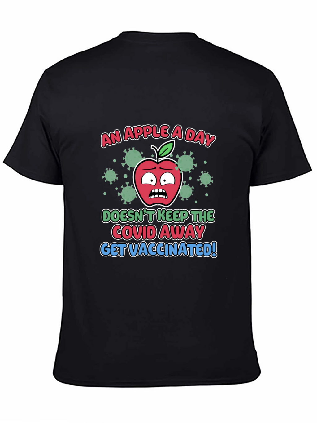 Get Vaccinated Apple Graphic T-Shirt