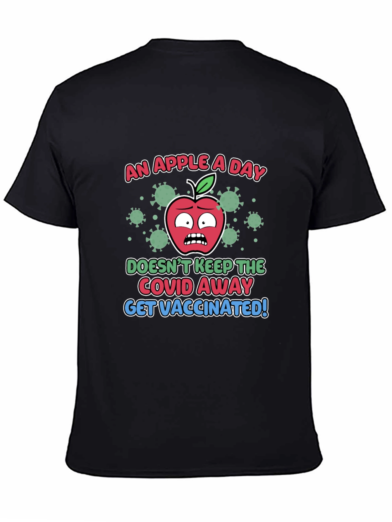 Get Vaccinated Apple Graphic T-Shirt