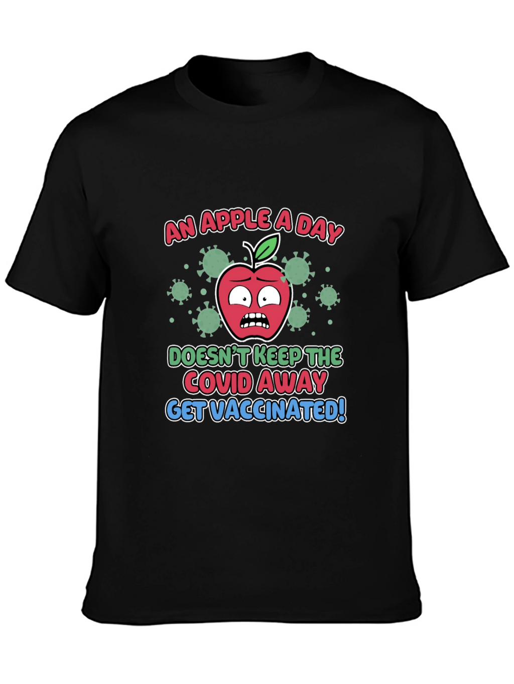 Get Vaccinated Apple Graphic T-Shirt