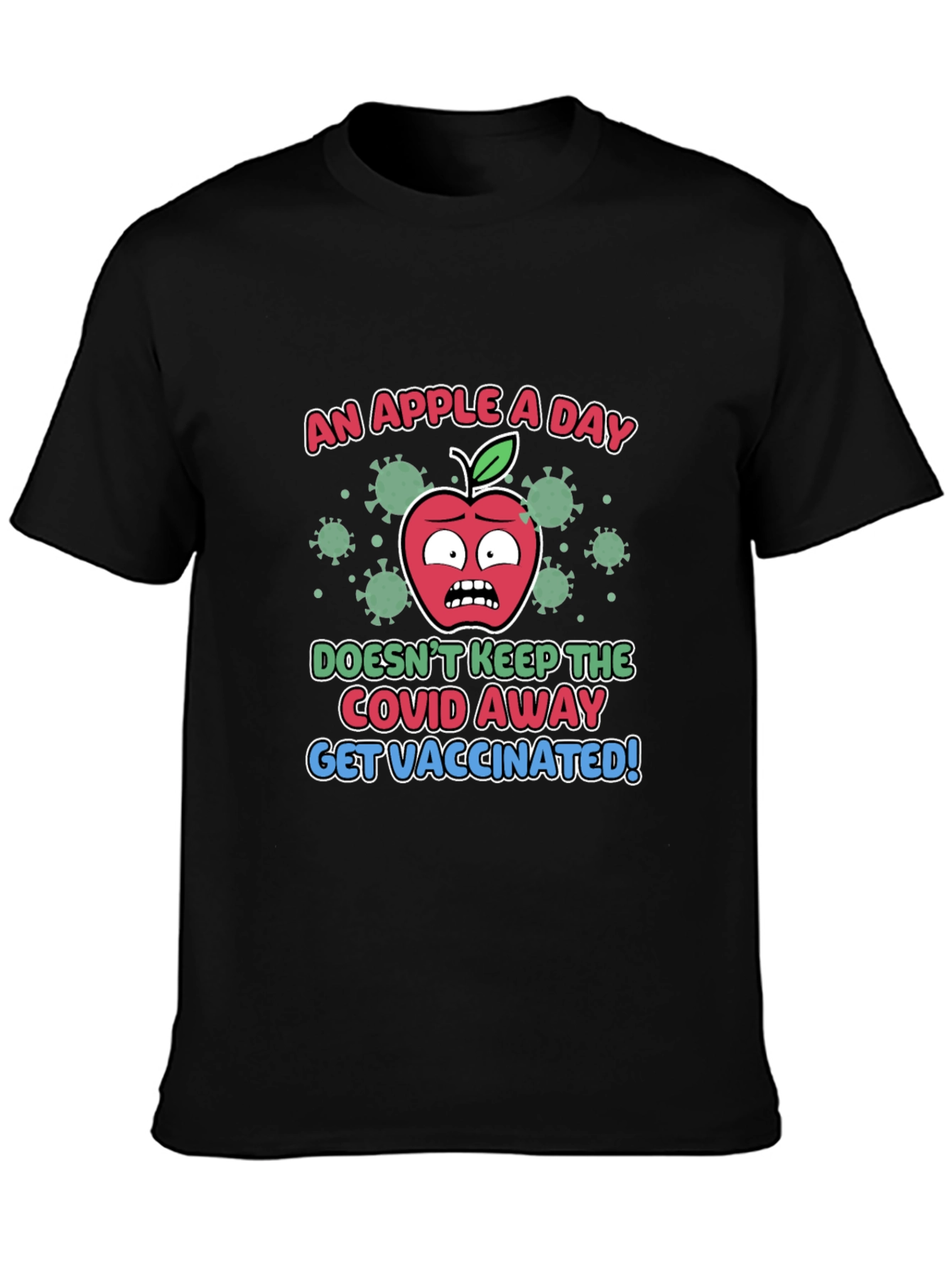 Get Vaccinated Apple Graphic T-Shirt