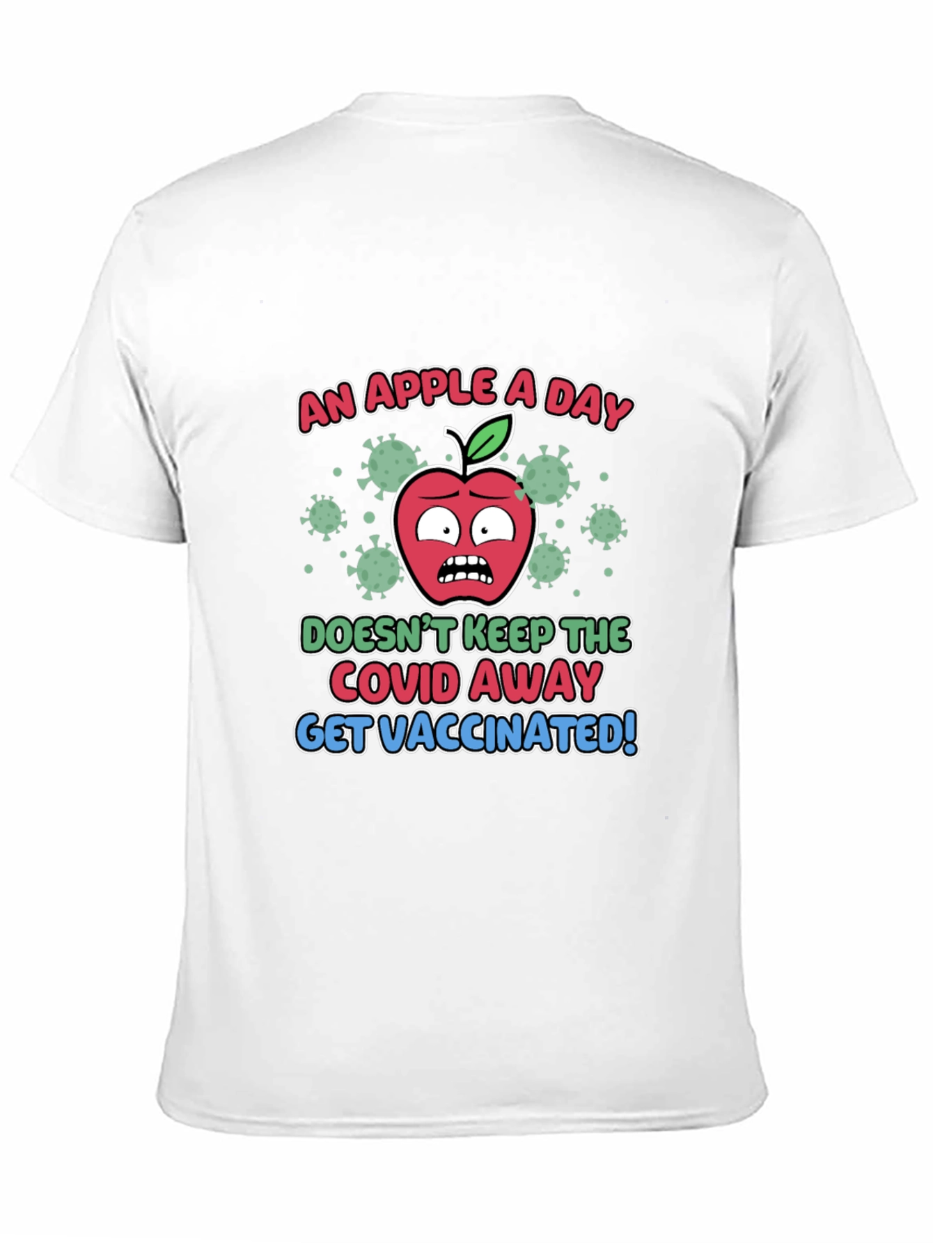 Get Vaccinated Apple Graphic T-Shirt