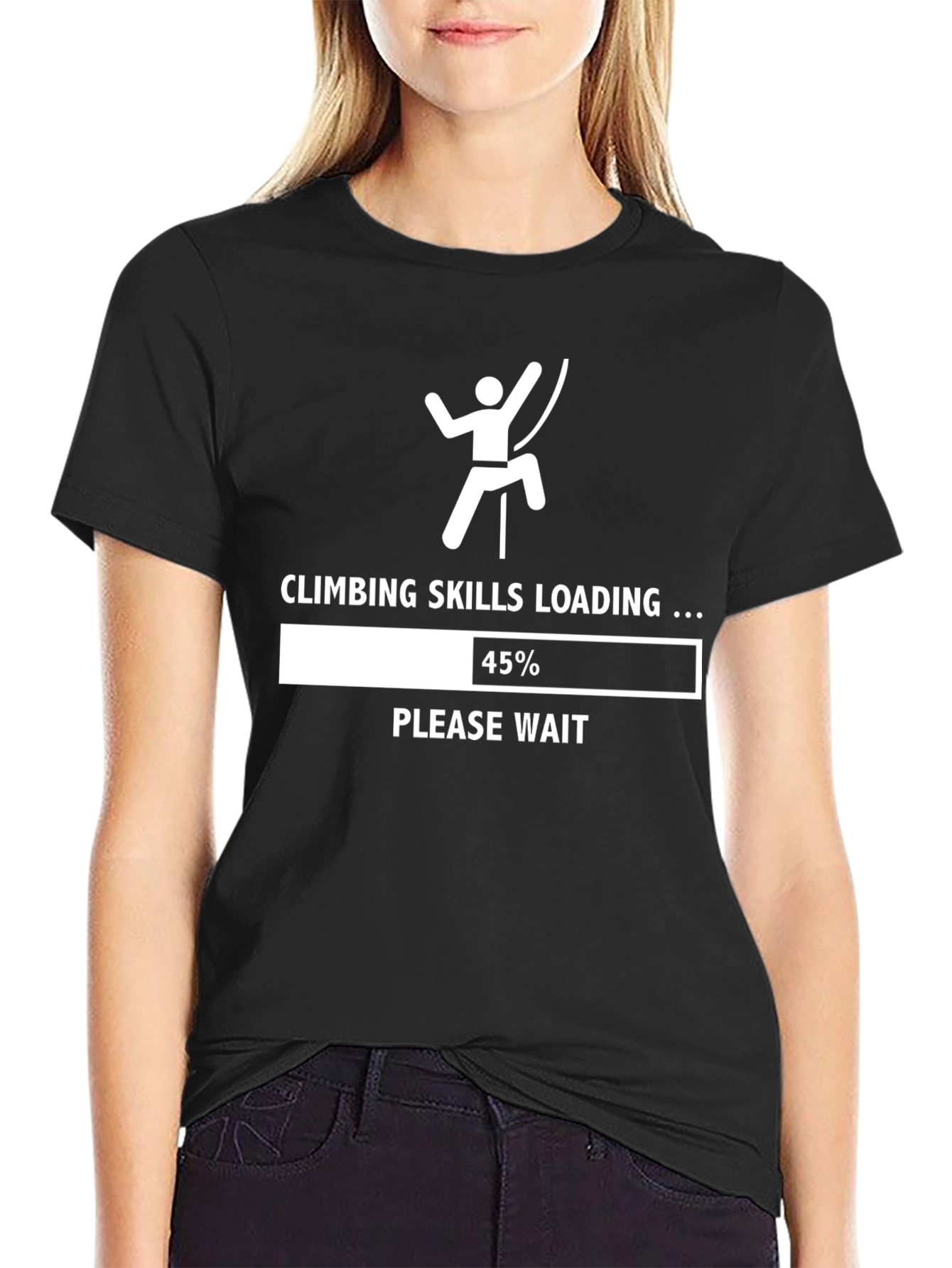 Climbing Skills Loading T-Shirt - Funny Rock Climbing Tee