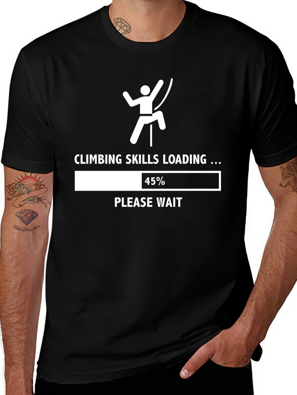 Climbing Skills Loading T-Shirt - Funny Rock Climbing Tee