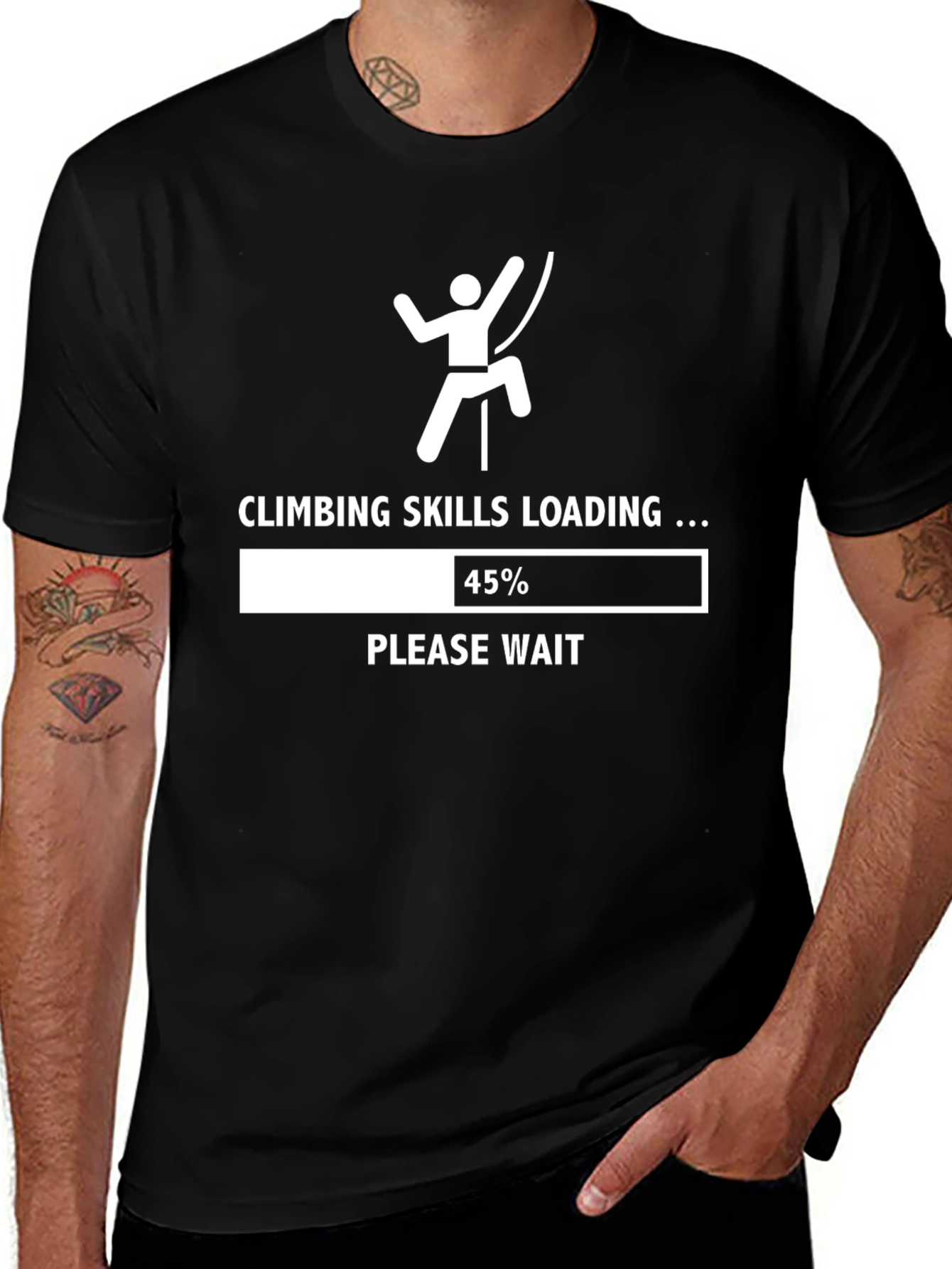 Climbing Skills Loading T-Shirt - Funny Rock Climbing Tee